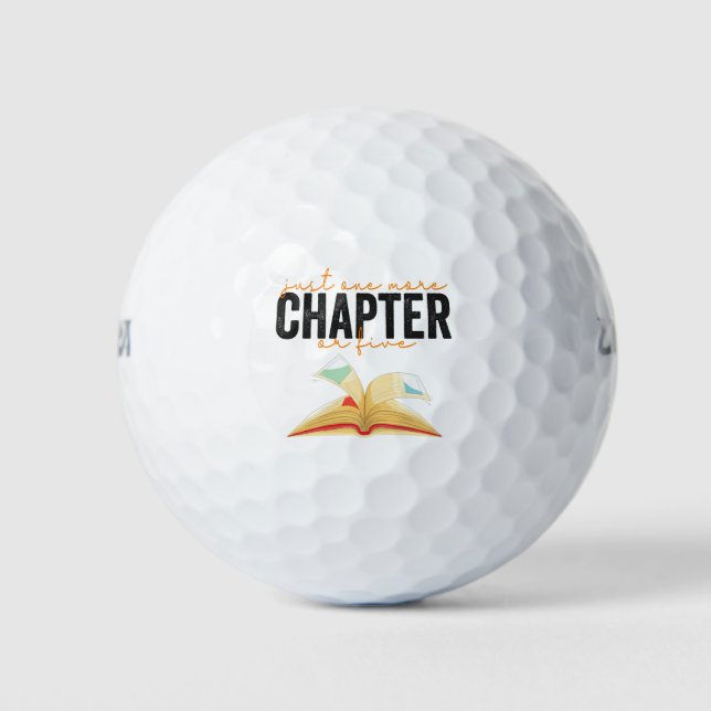 Nur noch ein Kapitel oder fünf lustige Buchliebhab Golfball (Vorderseite)