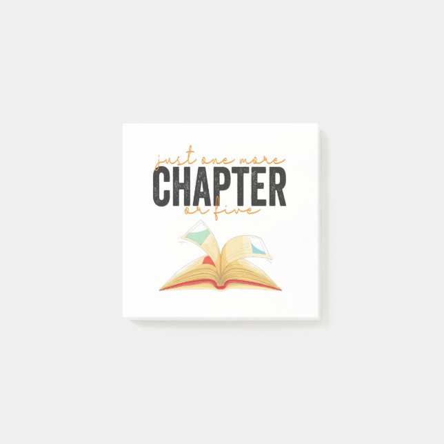 Nur noch ein Kapitel oder fünf lustige Buchliebhab Post-it Klebezettel (Vorderseite)