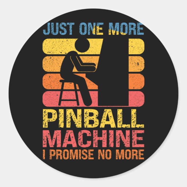 Nur noch ein Pinball Machine Pinball Lovers Pub Runder Aufkleber (Vorderseite)