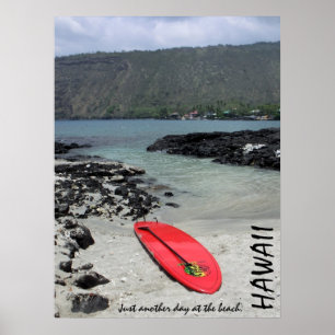 Nur noch ein Tag am Strand Hawaii landschaftliches Poster