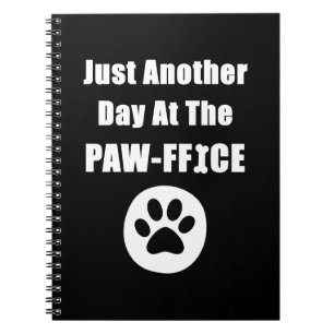 Nur noch ein Tag an der Paw-ffice Niedlichen Dog P Notizblock