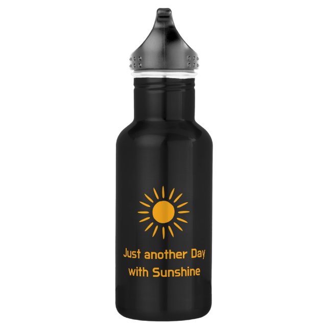 Nur noch ein Tag mit Sonnenschein Edelstahlflasche (Rechts)