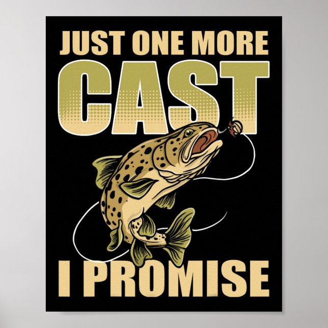 Nur noch ein Wurf, ich verspreche es, Fischen Ange Poster (Vorne)