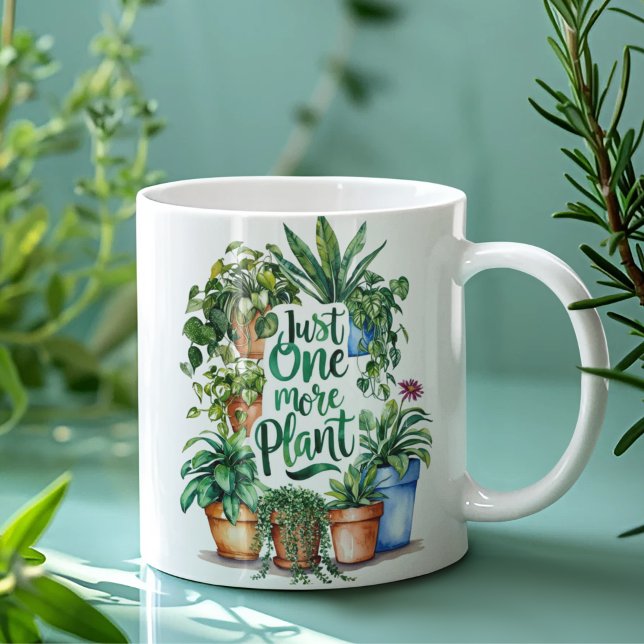 Nur noch eine Pflanze Tasse (This funny, "Just one more plant" mug would make the perfect gift for the plant lover! )
