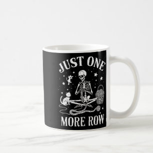 Nur noch eine Reihe Skelett-Häkeln-Katze Lustig St Kaffeetasse