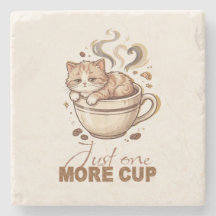 Nur noch eine Tasse Lustiger Katzen-Kaffee-Marmor-
