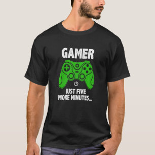 Nur noch fünf Minuten mehr Videospielcontroller Co T-Shirt
