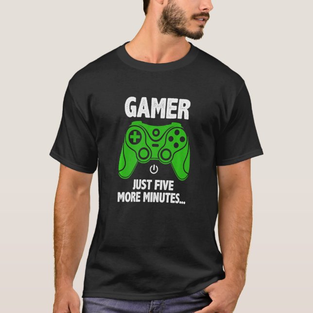 Nur noch fünf Minuten mehr Videospielcontroller Co T-Shirt (Vorderseite)