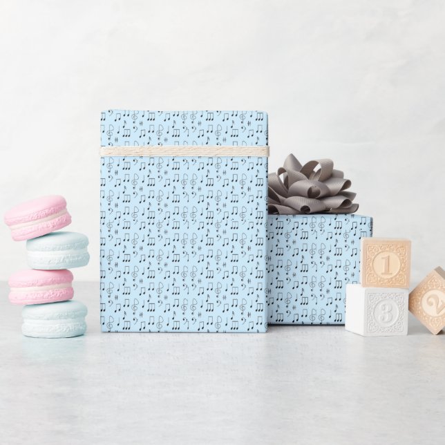 Nur Noted Blue Geschenkpapier (Babyparty)