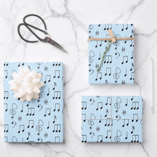 Nur Noted Blue Geschenkpapier Set (Vorderseite)