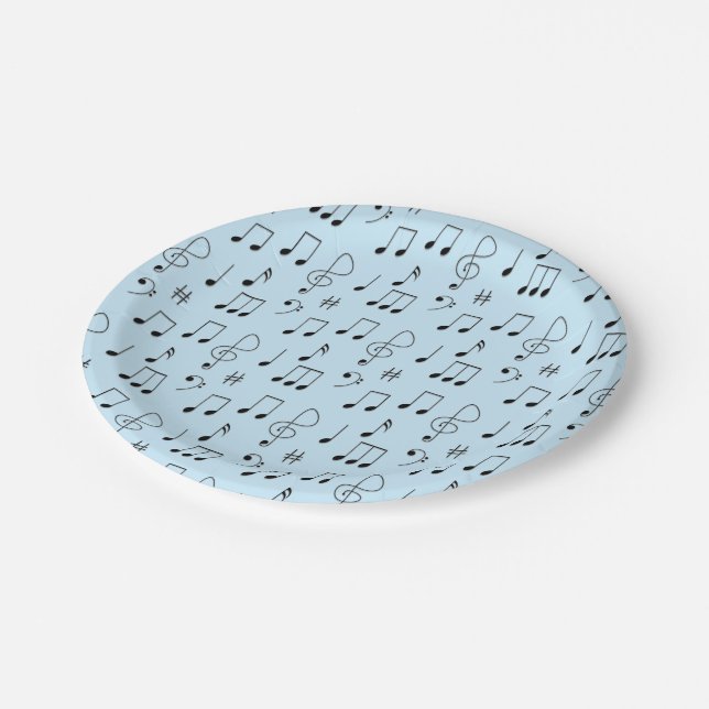 Nur Noted Blue Pappteller (Schrägansicht)