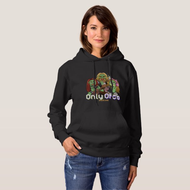 Nur Orks Podcast Frauen Hoodie - Schwarz (Vorne ganz)