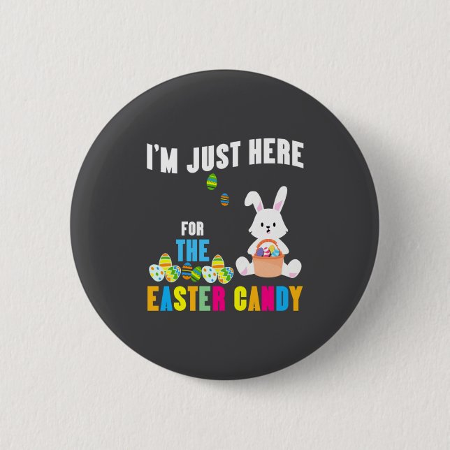 Nur Osterhase M Hier Ostern Button (Vorderseite)