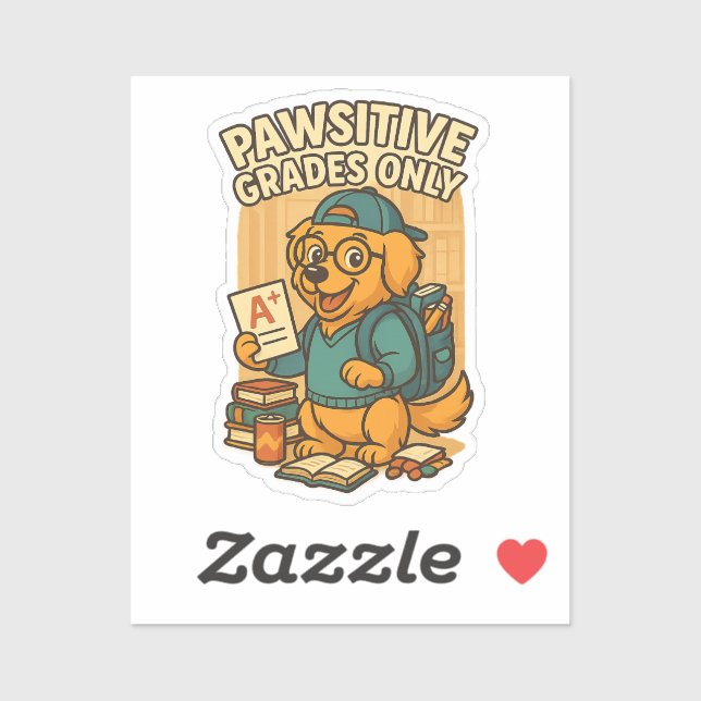 Nur Pawsitive Noten - Zurück zum T - Shirt Hunde i Aufkleber (Blatt)