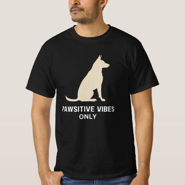 Nur Pawsitive Schwänze - Hunde Silhouette Art | Pe T-Shirt (Vorderseite)
