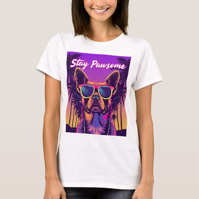 Nur pawsitive Schwanzvillen - Niedliche Hundekuh H T-Shirt (Vorderseite)