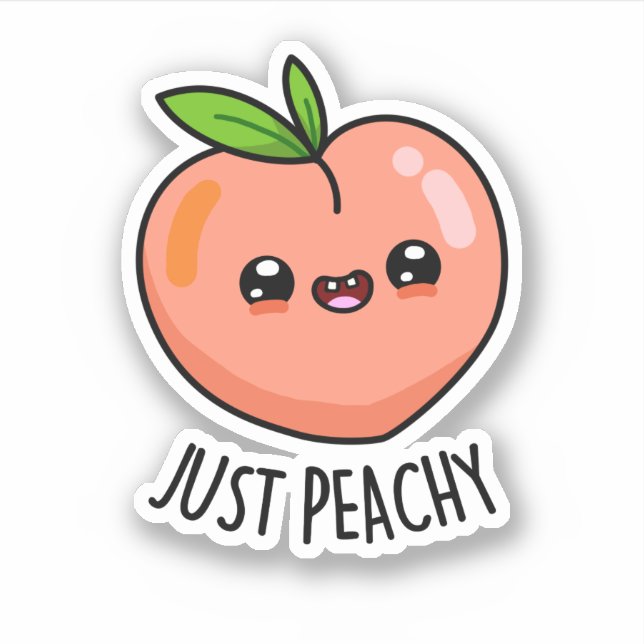 Nur Peachy Funny Peach Pub Aufkleber (Vorderseite)