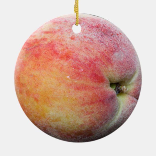 Nur Peachy Jersey Peach Custom Text Keramik Ornament (Hinten)