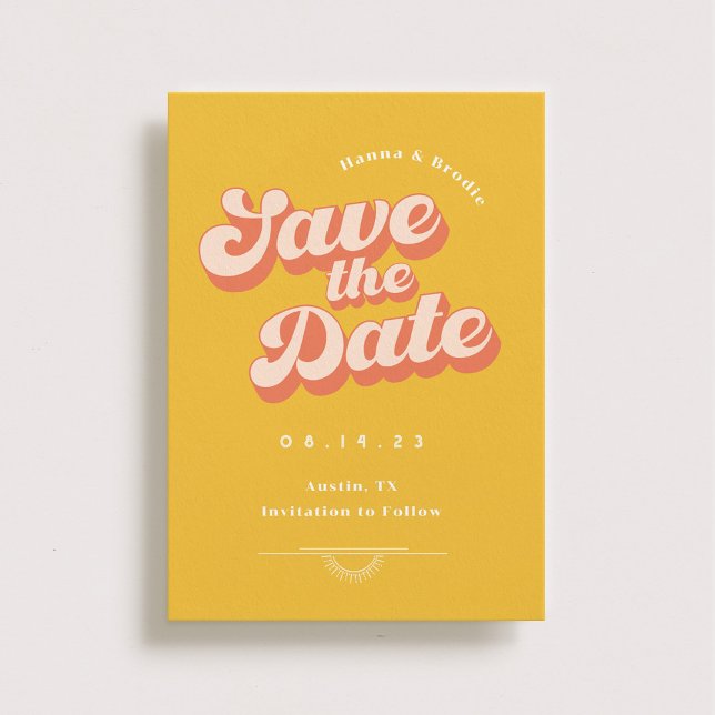 Nur Peachy Non-Foto Hochzeit speichern das Datum Save The Date (Von Creator hochgeladen)
