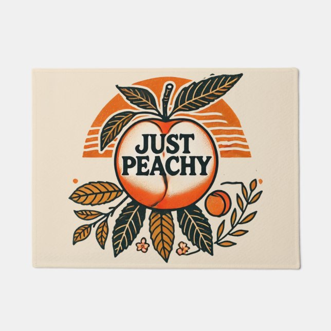 Nur Peachy Pfirsiche Fußmatte (Vorderseite)