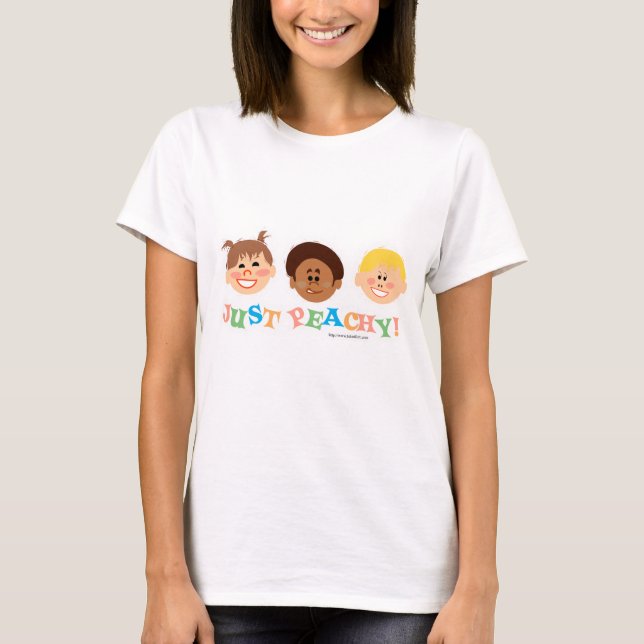 Nur Peachy Retro Kid Art Nostalgic Fun Design T-Shirt (Vorderseite)