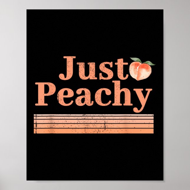 Nur Peachy Summer Fruit Retro Graphic Poster (Vorne)