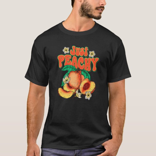 Nur Peachy Vintagen Sommerpfirsich T-Shirt (Vorderseite)