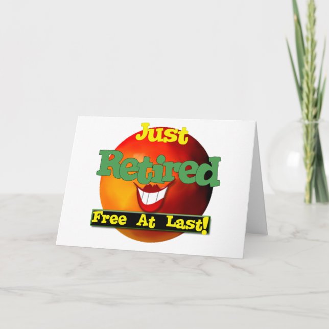 Nur pensioniert karte (Vorderseite)