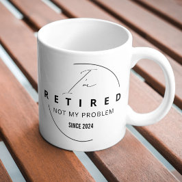 Nur pensioniertes Button schlicht und einfach Kaffeetasse