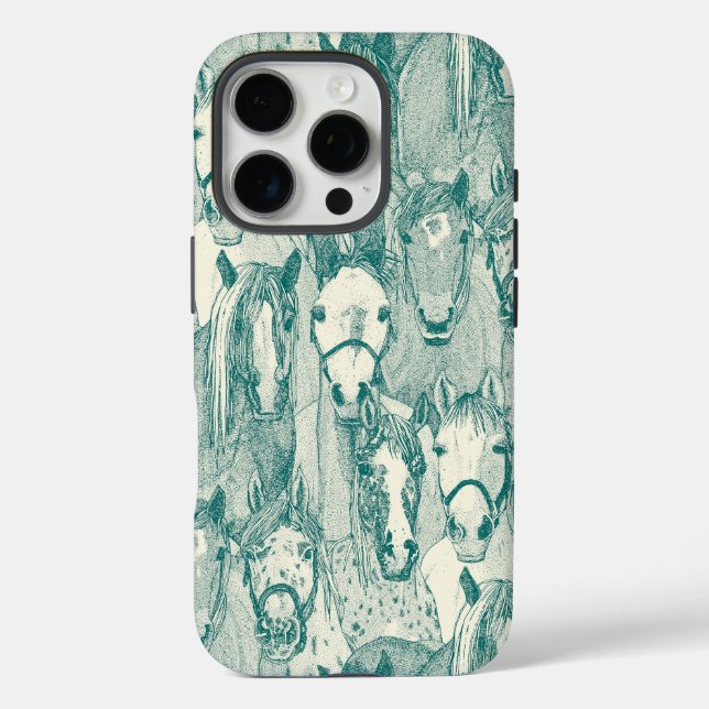 nur Pferde Viridian Pearl Case-Mate iPhone Hülle (Rückseite)