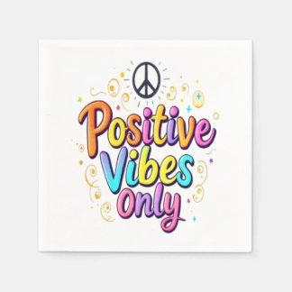 Nur positive Bilder - farbenfrohe, anregende Gesta Serviette