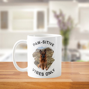 Nur positive Schwingungen GSD-Hundefoto Kaffeetasse