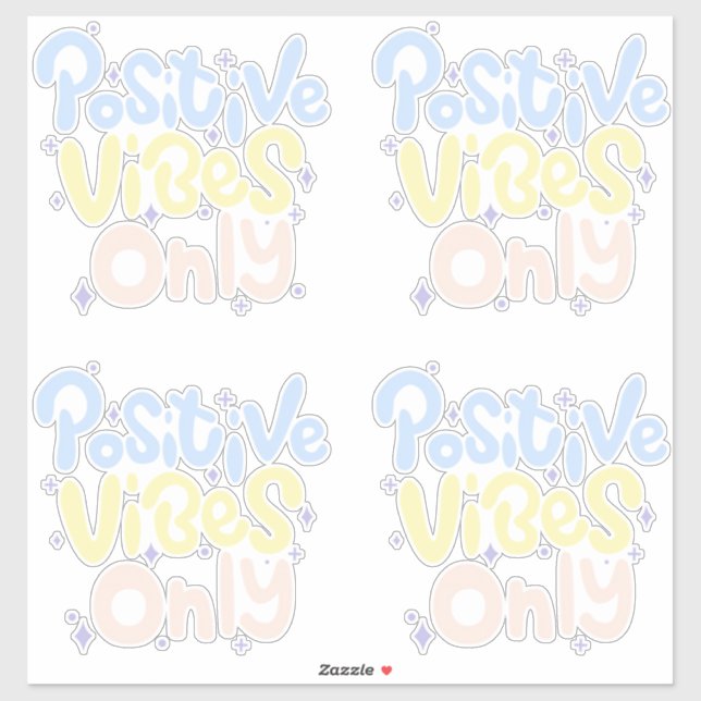 Nur positive Vibes Aufkleber (Blatt)