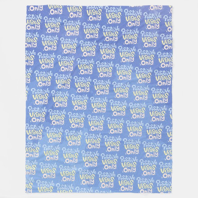 Nur positive Vibes Fleecedecke (Vorderseite)