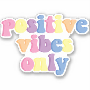 Nur positive Vibes Groovy Retro Vinyl Aufkleber