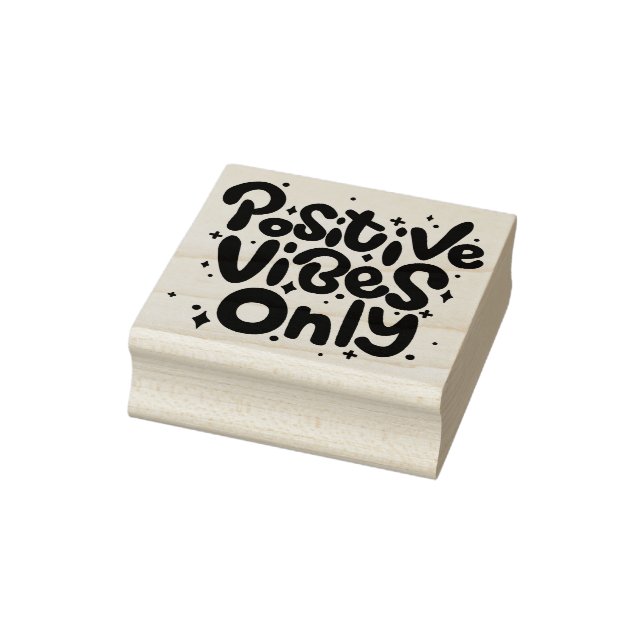 Nur positive Vibes Gummistempel (Stempel)
