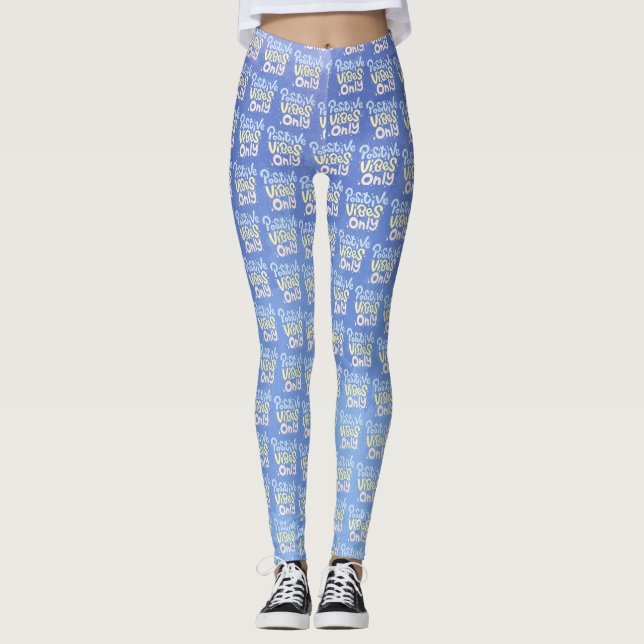 Nur positive Vibes Leggings (Vorderseite)