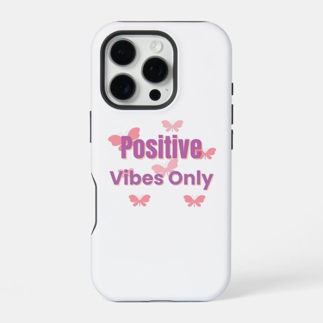 Nur positive Vibes | Minimaler Motivationsspruch  iPhone Hülle (Rückseite)
