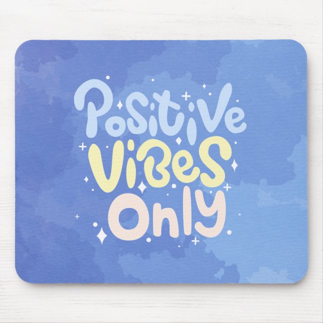 Nur positive Vibes Mousepad (Vorne)