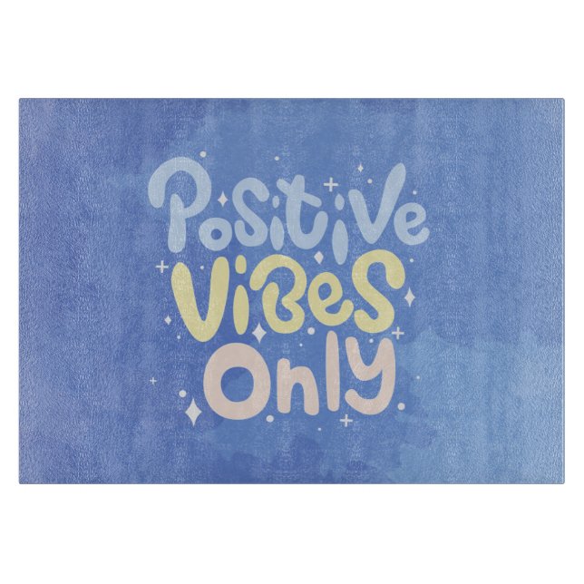 Nur positive Vibes Schneidebrett (Vorderseite)