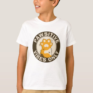Nur positive vibes Süße Katzenpfote Lustiger Spruc T-Shirt