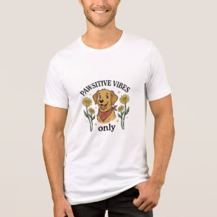 Nur positive vibes süßer Golden Retriever Hund Ret Tri-Blend Shirt