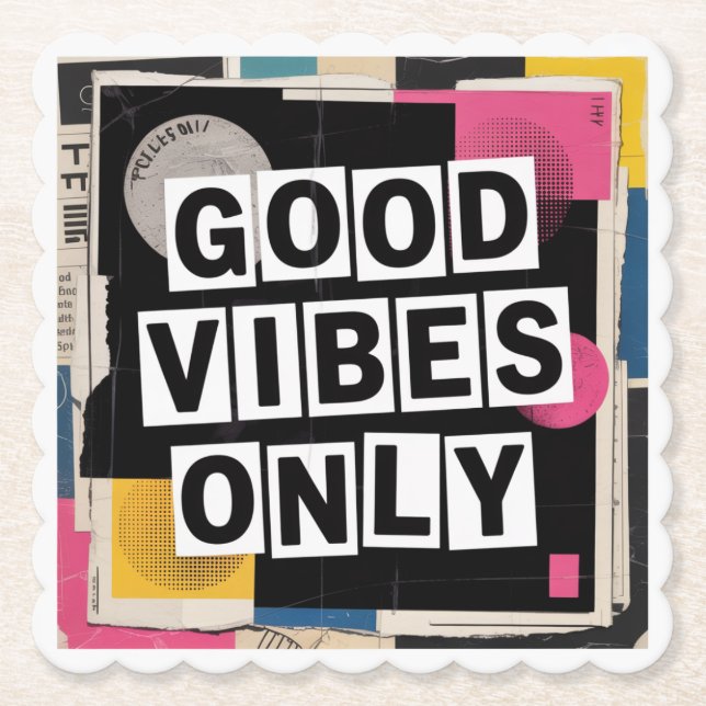 Nur positive Vibes Untersetzer (Vorderseite)