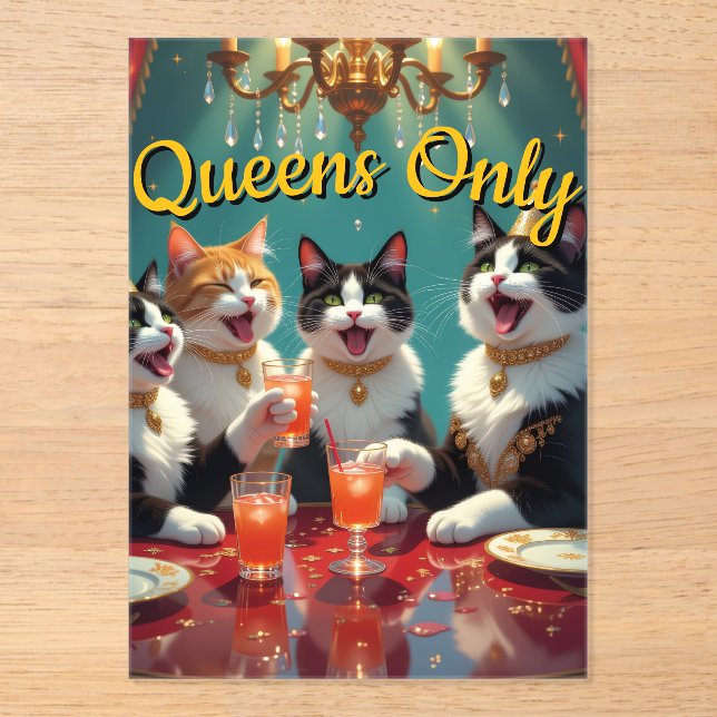 Nur Queens! Acryleinladungen (Vorderseite)