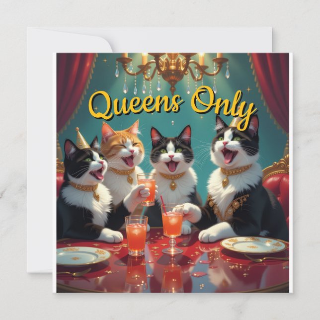 Nur Queens! Einladung (Vorderseite)