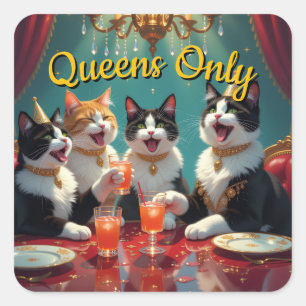 Nur Queens! Quadratischer Aufkleber