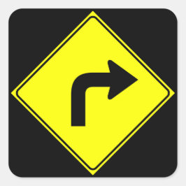 Nur rechts quadratischer aufkleber