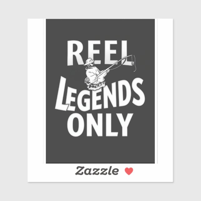 Nur Reel Legends - Funny Fishing Design Aufkleber (Blatt)