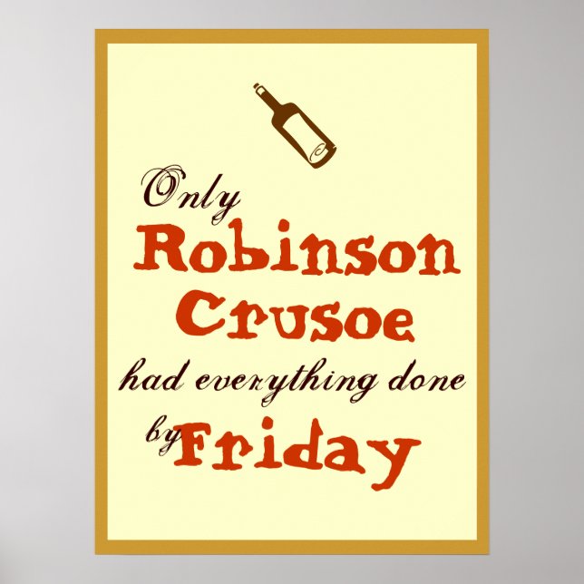 Nur Robinson Crusoe Poster (Vorne)