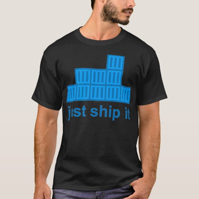 Nur schicken Sie es Docker Hackathon Programmierun T-Shirt (Vorderseite)